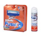 Buy Gillette Fusion 8 Cartridges + Free Shaving Gel - Purplle
