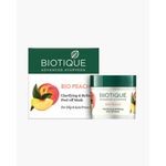 Buy Biotique Bio Peach Clarifying & Refining Peel-Off Mask (50 g) - Purplle