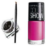 Buy Maybelline Lasting Drama Gel Liner Black (001) +A Maybelline Color Show Nail Color Fiesty Fuschia 213 (6 ml) - Purplle