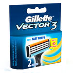 Buy Gillette Vector 3 Manual Shaving Razor Blades (Cartridge) 2s pack - Purplle