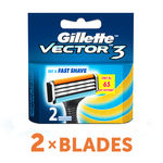 Buy Gillette Vector 3 Manual Shaving Razor Blades (Cartridge) 2s pack - Purplle