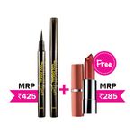 Buy Maybelline The Colossal Liner + Free Maybelline Color Show Moisture Extreme Lipstick Dusky Mauve 814 - Purplle