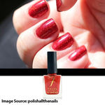 Buy Faces Canada Hi Shine Nail Enamel Together Forever- Red 123 (9 ml) - Purplle
