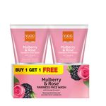 Buy VLCC Mulberry & Rose Face Wash (150 ml) (Buy 1 Get 1 Free) - Purplle