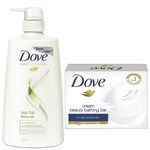 Buy Dove Hair Therapy Hair Fall Rescue Shampoo (650 ml) + Free Dove Cream Beauty Bar (100 X 3 g) - Purplle