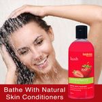 Buy BodyHerbals Ancient Ayurveda Lush Strawberry Shower Gel (200 ml) + FREE Body Herbals Bath Puff - Purplle