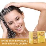 Buy BodyHerbals Ancient Ayurveda Hand Made Glow Sandal Turmeric Bathing Bar (100 gm) + FREE BodyHerbals Ancient Ayurveda Bath Puff - Purplle