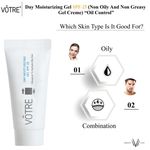 Buy VOTRE Day Moisturizing Gel Spf-25 "Oil Control" (Non Oily And Non Greasy Gel Cream) 1 Pc - Purplle