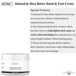 Buy VOTRE Almond & Shea Hand & Foot Cream 100 gm - Purplle