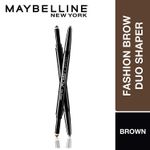 Buy Maybelline New York Fashion Brow Duo Shaper Brown 15H Soft Look ( 0.61g) - Purplle