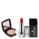 Buy Lakme Absolute Matte Foundation (Golden Medium) + Lakme Enrich Satin (Red) : Free Radiance Compact - Purplle