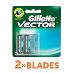 Buy Gillette Vector plus Manual Shaving Razor Blades (Cartridge) 2s pack - Purplle