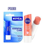 Buy Nivea Fruity Shine Peach (4.8 g)+ Free Essential Lip care - Purplle