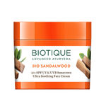Buy Biotique Bio Sandalwood Ultra Soothing Face Lotion 50+ SPF UVA/UVB Sunscreen (50ml) - Purplle