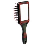 Buy Roots Styl Glam Mini Paddle Brush With Removable Mirror Red & Green - Purplle