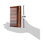 Buy Roots Rosewood Wide Teeth Travel Comb For Wavy/Curly Long Hair With Handle - Purplle