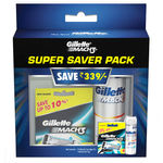 Buy Gillette MACH3 8s Carts + Shave Gel (Super Saver Pack) - Purplle