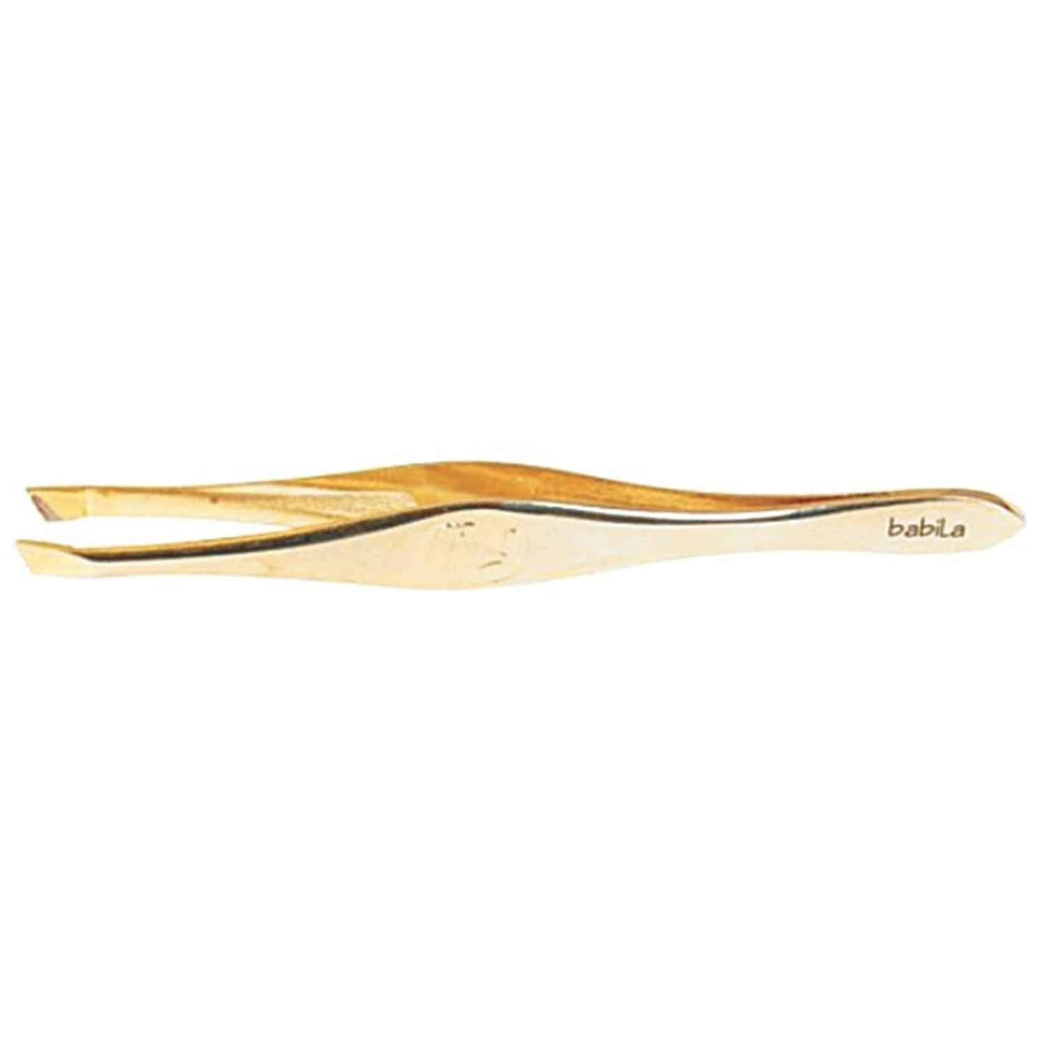 Buy Babila Tweezer Slant Tip Gold Twv004 - Purplle