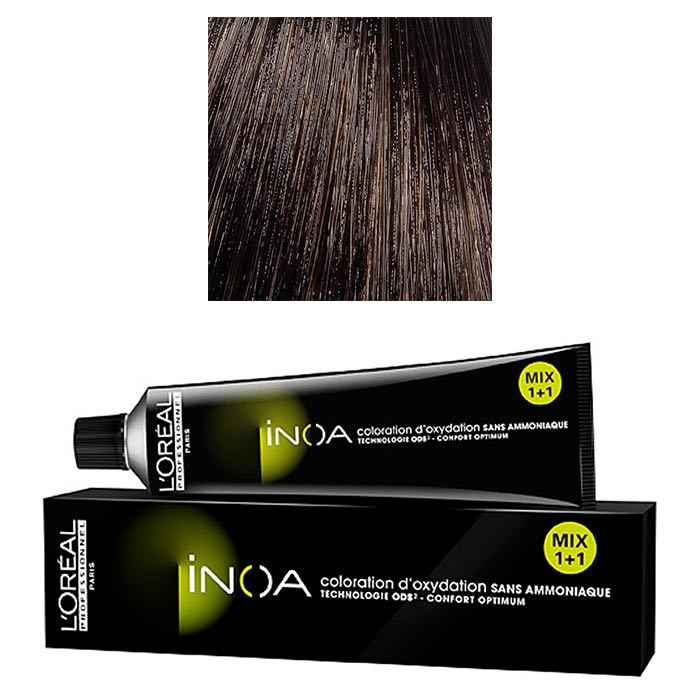 Buy L'Oreal Professionnel Ammonia Free Permanent Color INOA- 4.3 (Golden Brown) (60 g) - Purplle