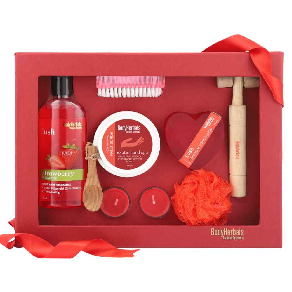 Buy BodyHerbals Ancient Ayurveda Strawberry Essentials Set - Purplle