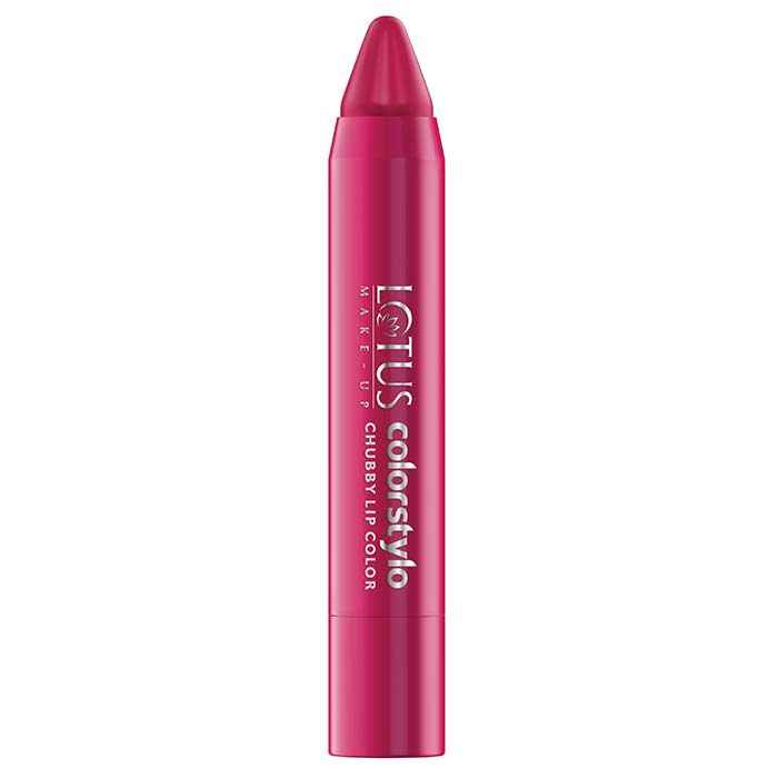 Buy Lotus Herbals Colorstylo Chubby Lip Color Fuchsia Pink (3.7 g) - Purplle