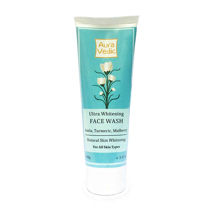 Buy Auravedic Ultra Whitening Face Wash with Amla, Turmeric, Mulberry (100 g) - Purplle