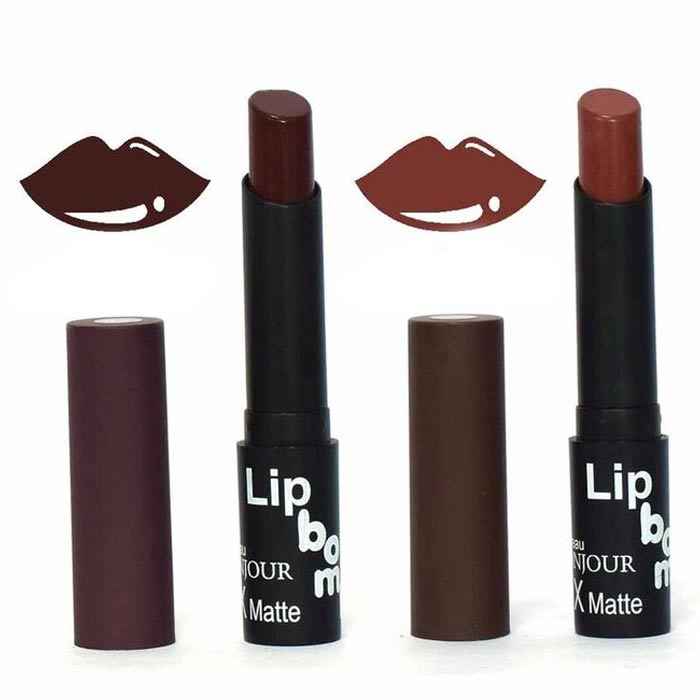 Buy Color Fever Creme Matte Lipstick - Rosewood / Chocolate (3.5g X 2 pcs) - Purplle