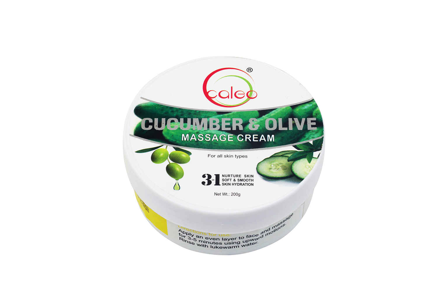 Buy Caleo Cucumber Olive Massage Cream (200 g) - Purplle