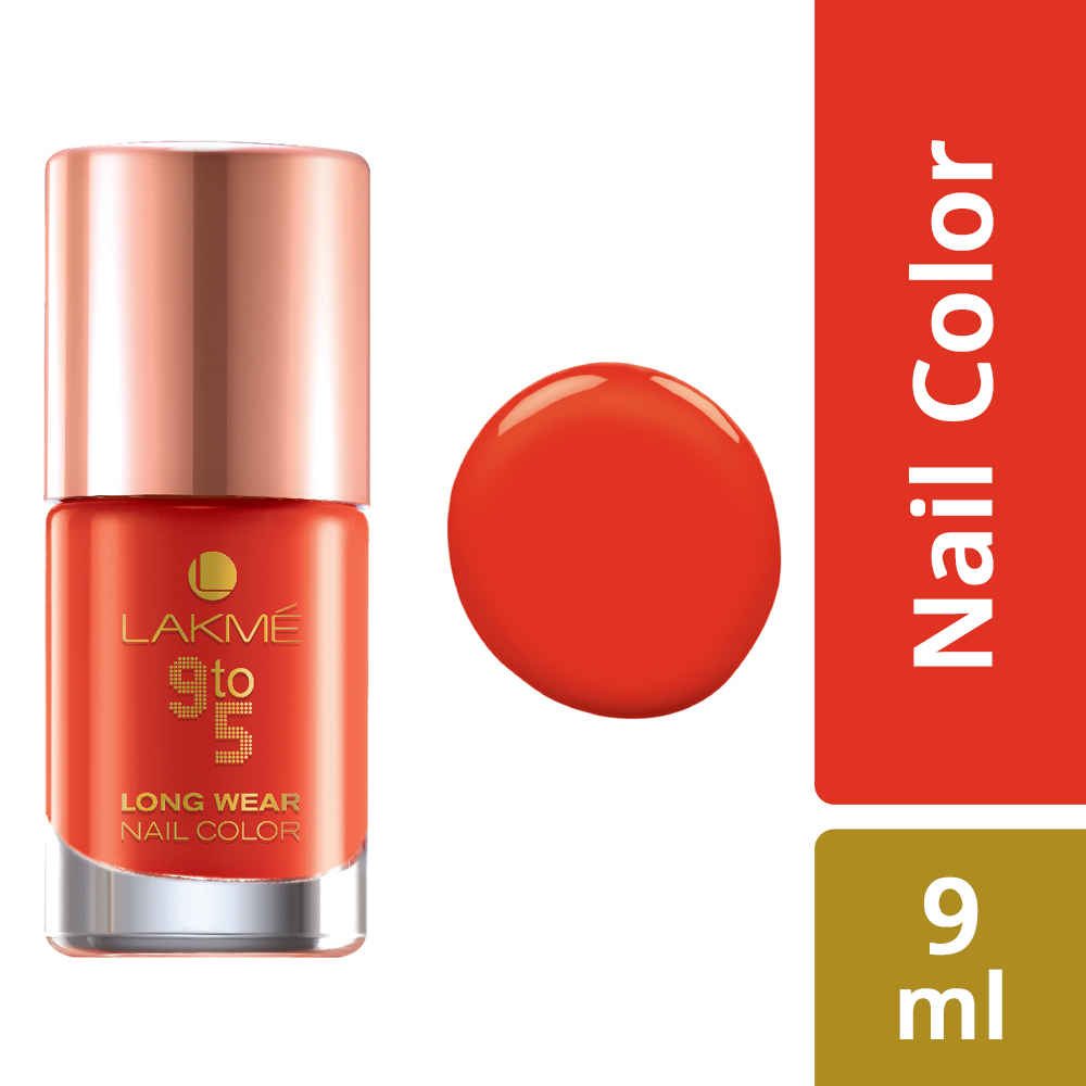 Buy Lakme 9 to 5 Long Wear Nail Color Red Boss (9 ml) - Purplle