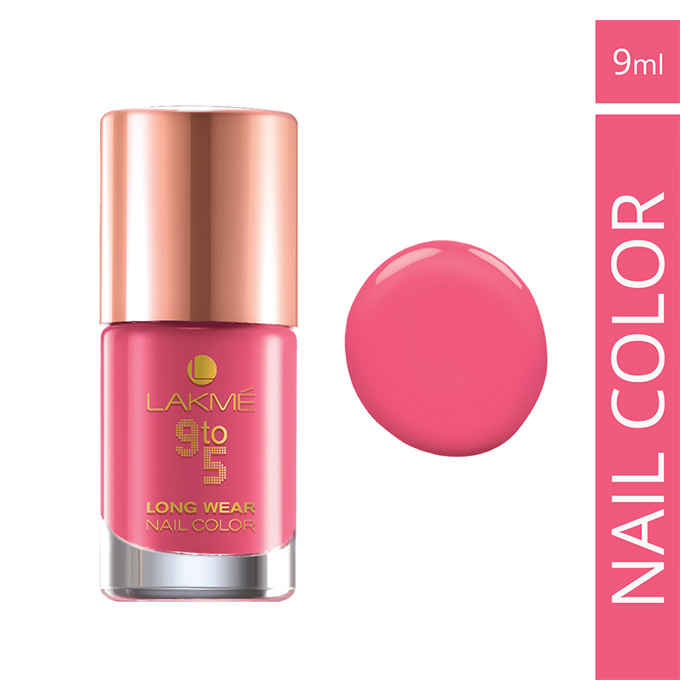 Buy Lakme 9 to 5 Long Wear Nail Color Rose Rush 6 (9 ml) - Purplle