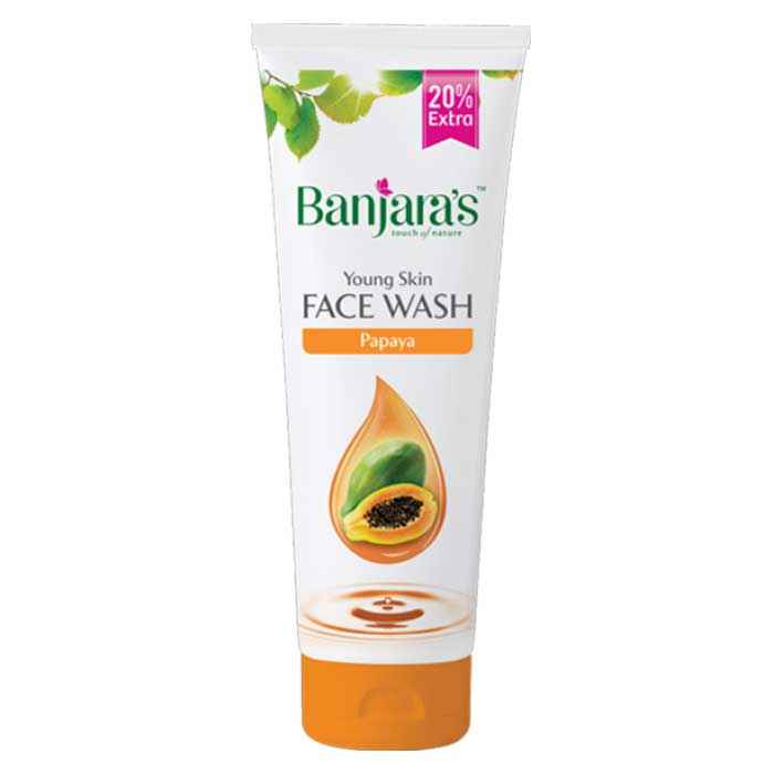Buy Banjara's Face Wash Papaya (50 ml + 10 ml Extra) - Purplle
