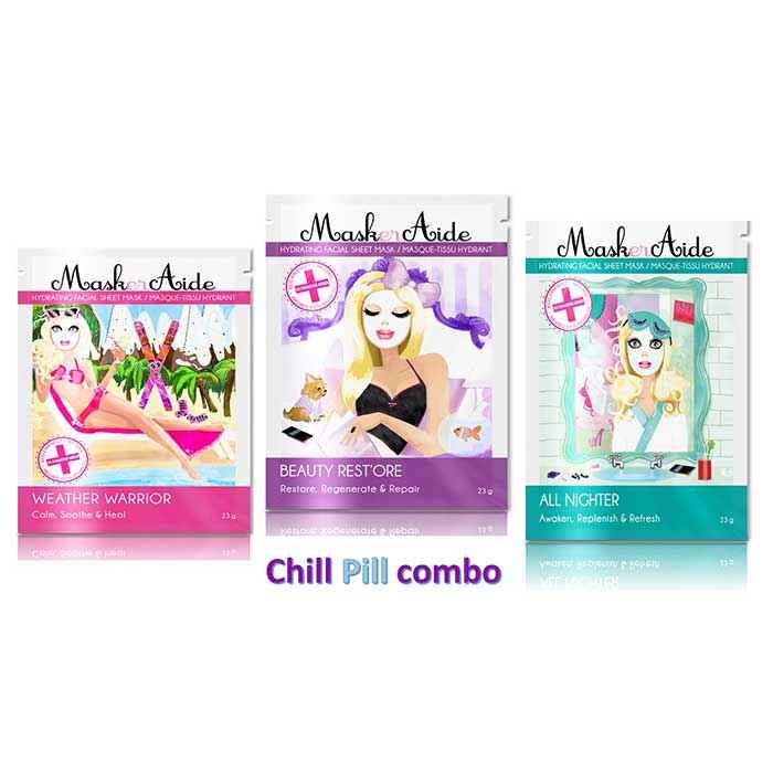 Buy MaskerAide Chill Pill Combo 3 Facial Sheet Masks - Purplle