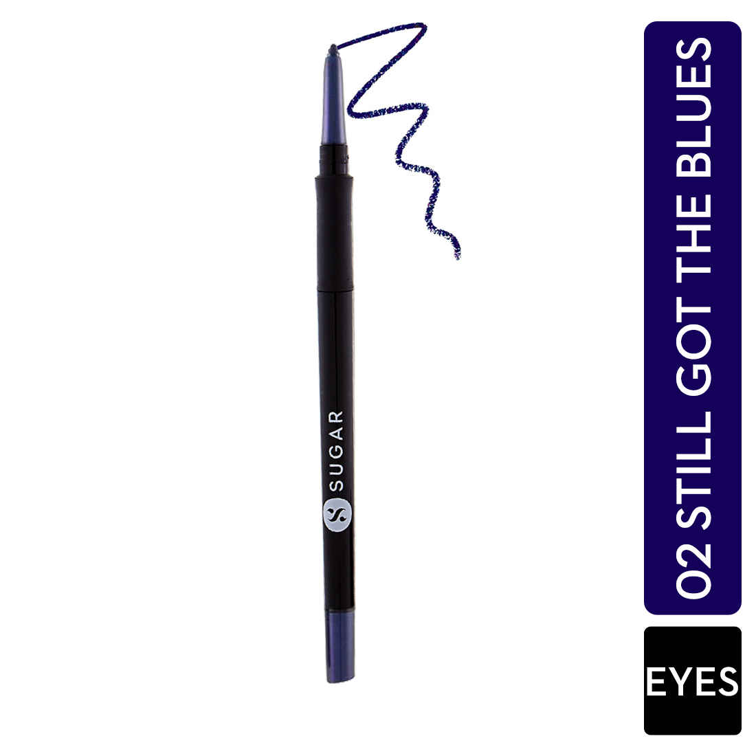 Buy SUGAR Cosmetics Twist And Shout Fadeproof Kajal - 02 Still Got The Blues (Dark Blue) - Purplle