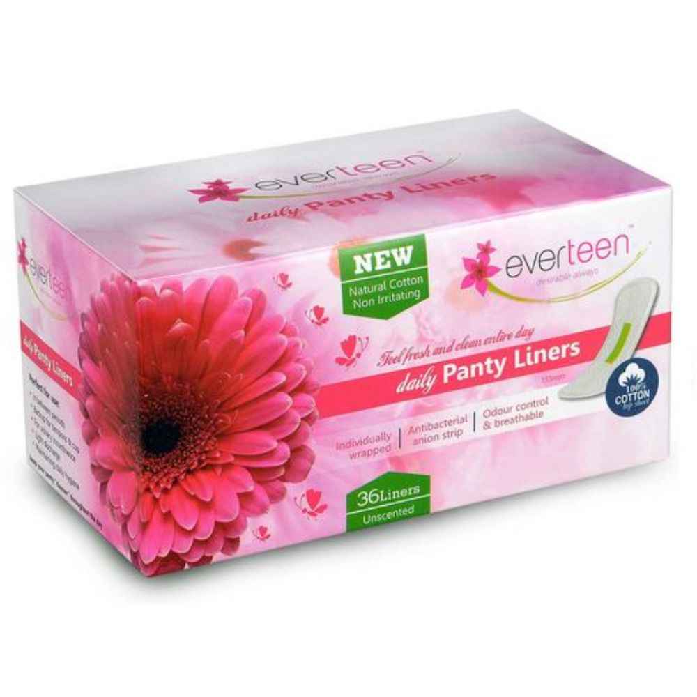 Buy everteen Natural Cotton Panty Liners 36 Count - 36 Liners - Purplle
