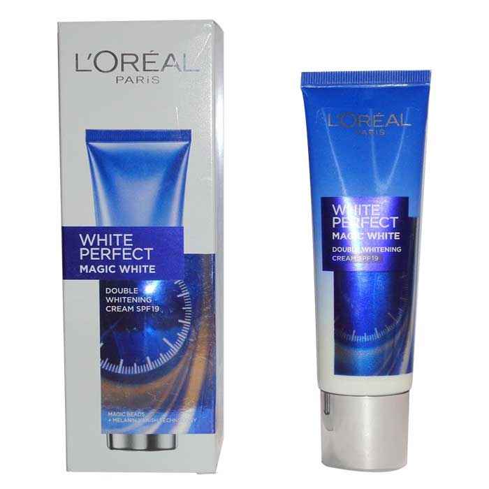 Buy L'Oreal Paris White Perfect Magic White Double Whitening Cream SPF 19 (50 ml) - Purplle