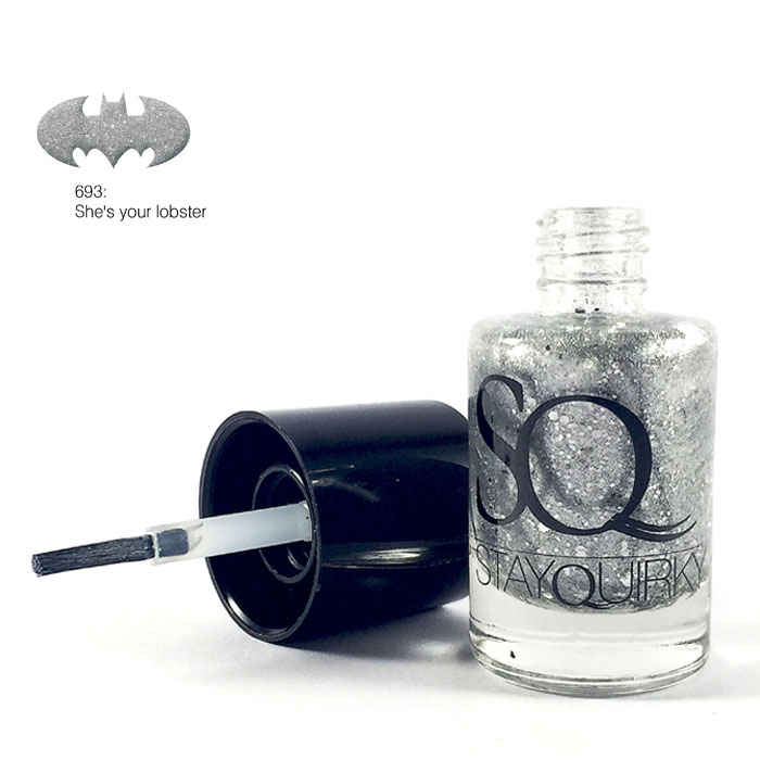 Buy Stay Quirky Nail Polish, Glitter, Silver - She's Your Lobster 693 (11 ml) - Purplle