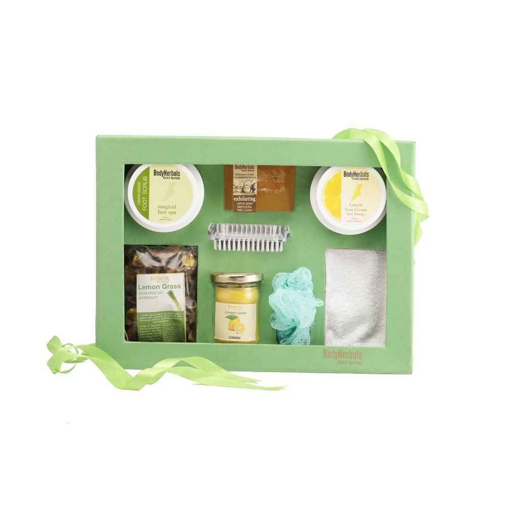 Buy BodyHerbals Ancient Ayurveda Lemongrass Foot Spa Set - Purplle