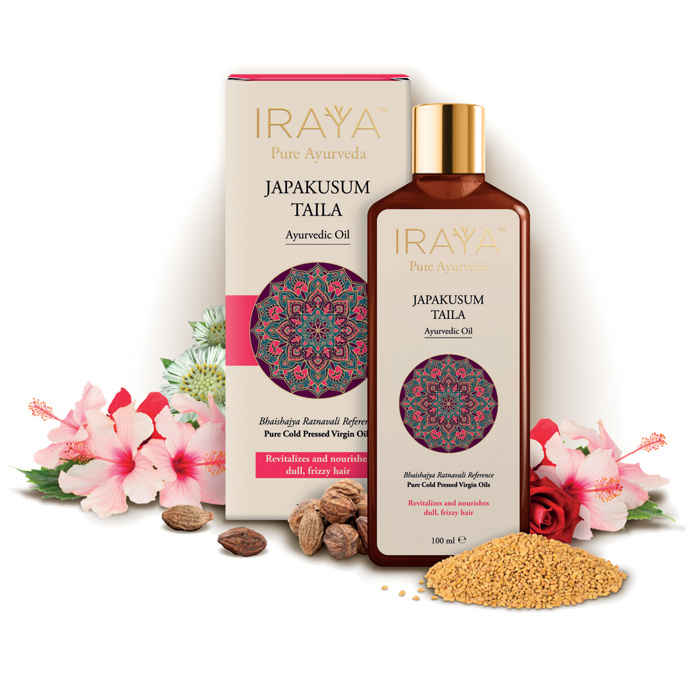 Buy Iraya's Pure Virgin Cold Pressed Japakusum Ayurvedic Hair Oil (100 ml) - Purplle