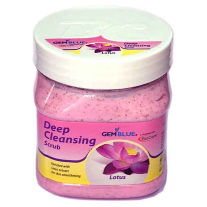 Buy BioCare Gemblue Deep Cleansing Lotus Scrub (500 ml) - Purplle