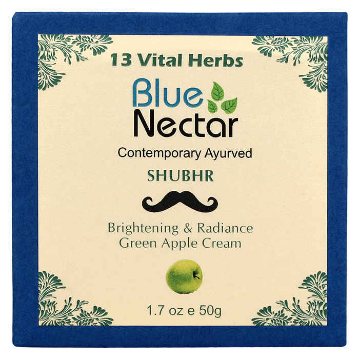 Buy Blue Nectar Brightening & Radiance Green Apple Face Cream For Men (50 g) - Purplle