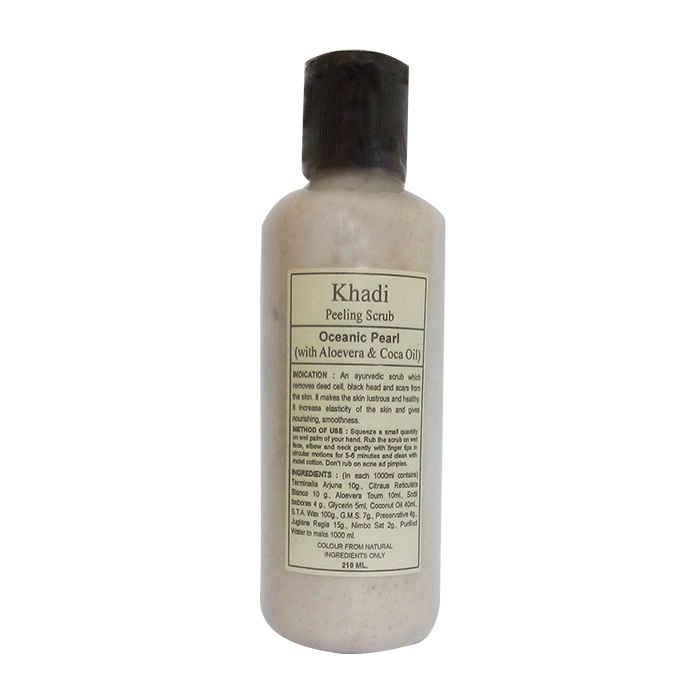 Buy Khadi Peeling Scrub Oceanic Perl With Alovera Coca Oil 210 ml - Purplle