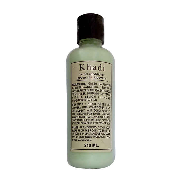 Buy Khadi Green Tea Alovera Hair Conditioner 210 ml - Purplle