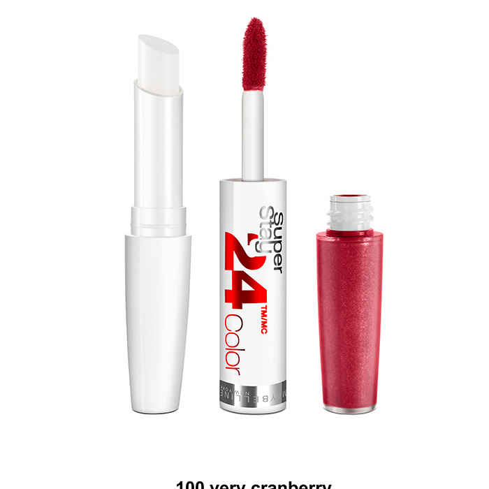 Buy Maybelline New York Superstay 2 Step Lipstick 100 Very Cranberry (2.3ml + 1.8 g) - Purplle