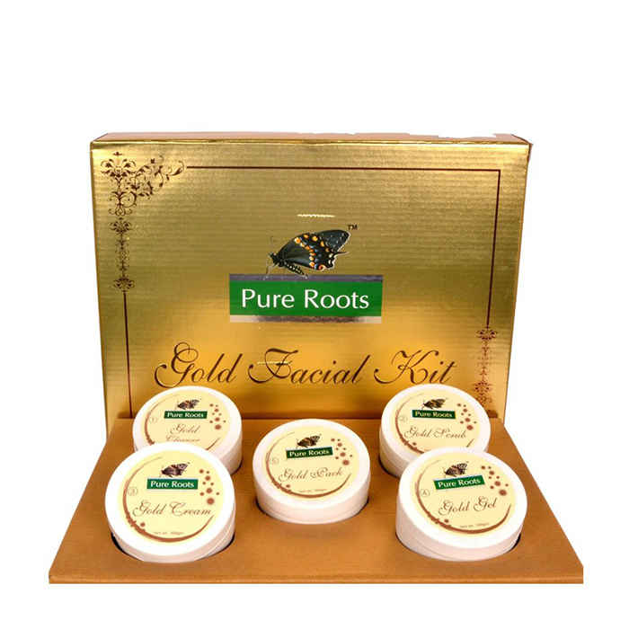 Buy Pure Roots Gold Facial Kit (300 g) - Purplle