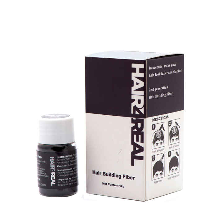 Buy Hair4Real Combo of Hair Building Fibres Travel Pack Black (12g + 5 g) - Purplle