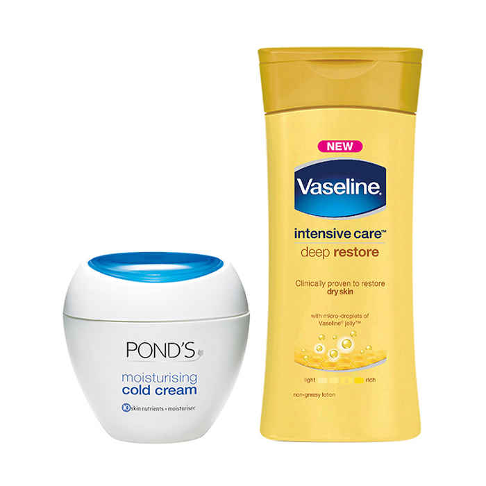Buy POND'S Moisturising Cold Cream (100 ml) & Get A Vaseline Intensive Care Deep Restore Body Lotion (40 ml) Free - Purplle