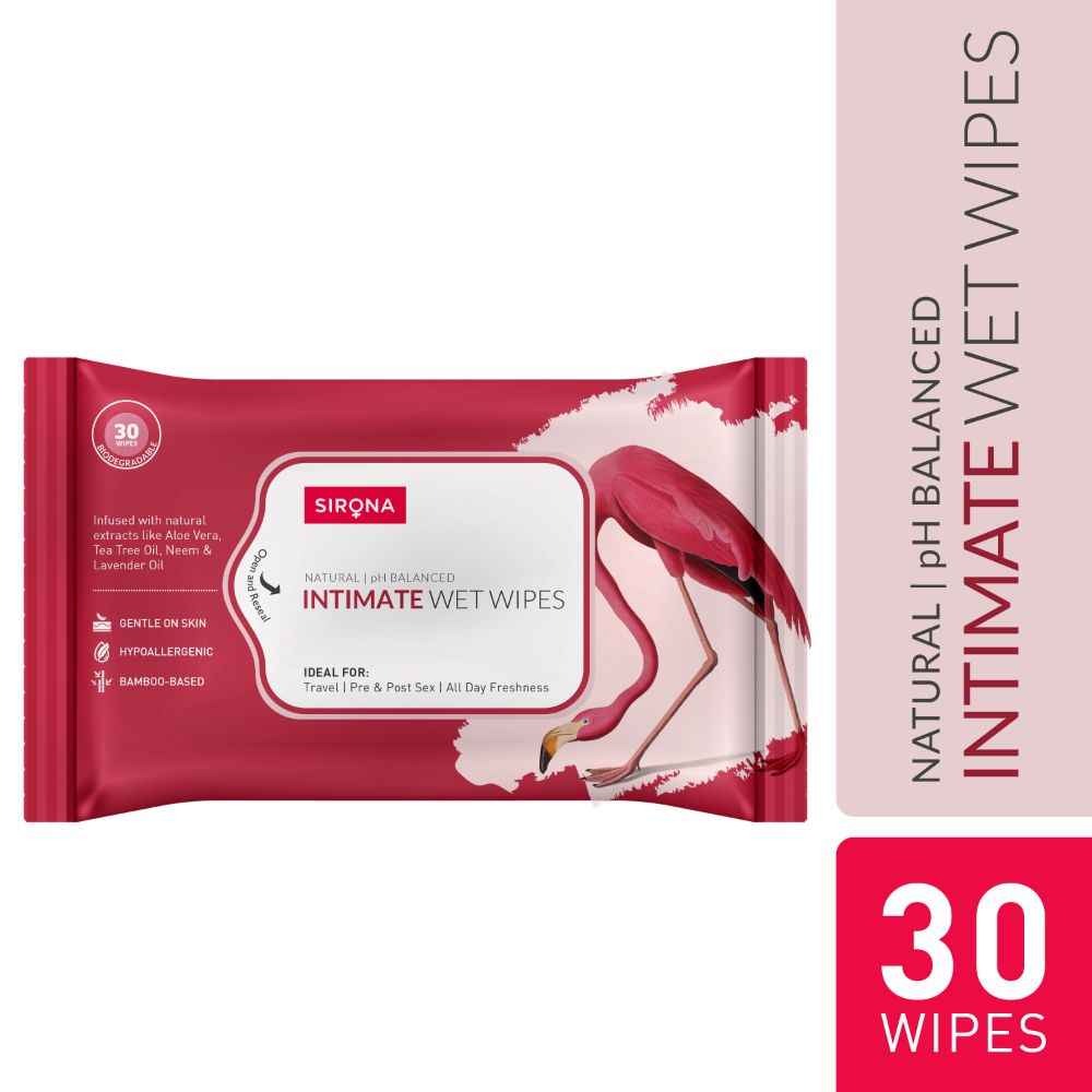 Buy Intimate Wet Wipes by Sirona (30 Wipes - 3 Pack) - Purplle