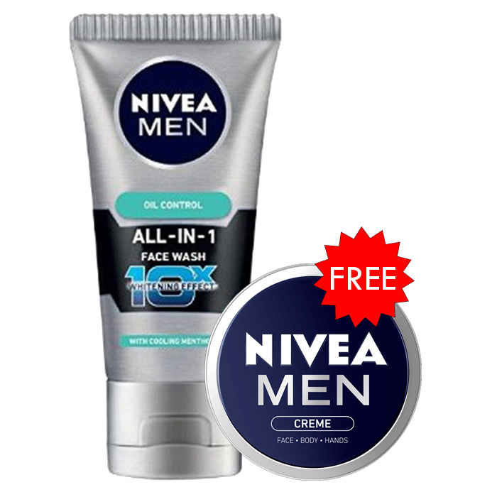 Buy Nivea MEN Face Wash, All In One, 10x Vitamin C (100 ml) - Purplle