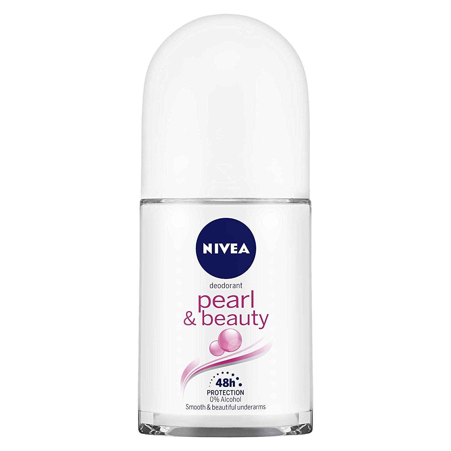 Buy Nivea Deo Roll-on- Pearl extracts & 0% Alcohol, for Smooth Underarms, 48H freshness and odour protection - Purplle