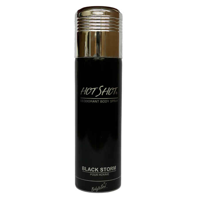 Buy Hot Shot Deodorant Body Spray Black Storm Pour Homme (200 ml) - Purplle